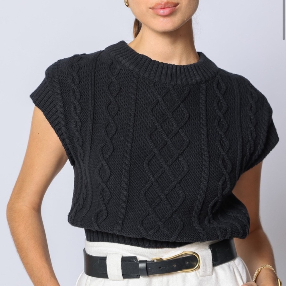 Cleobella Gigi Cropped Sweater Vest NWT